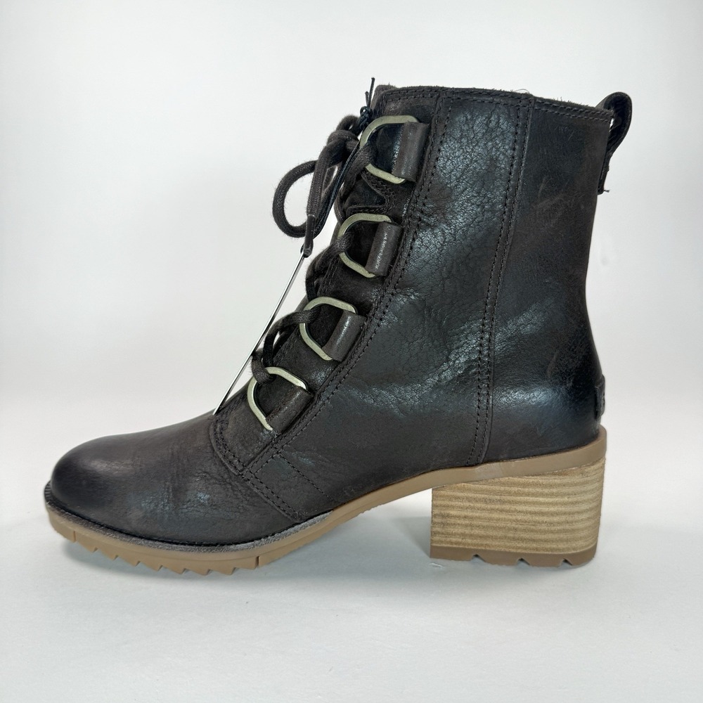 Sorel Womens 8.5 Waterproof Leather Lace Up Ankle Boots Brown NL3715 NWT - Picture 7 of 15